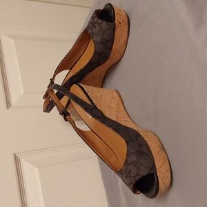 Gently Worn COACH WEDGES
